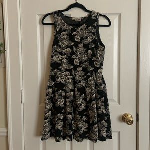 Black & Grey Floral Dress